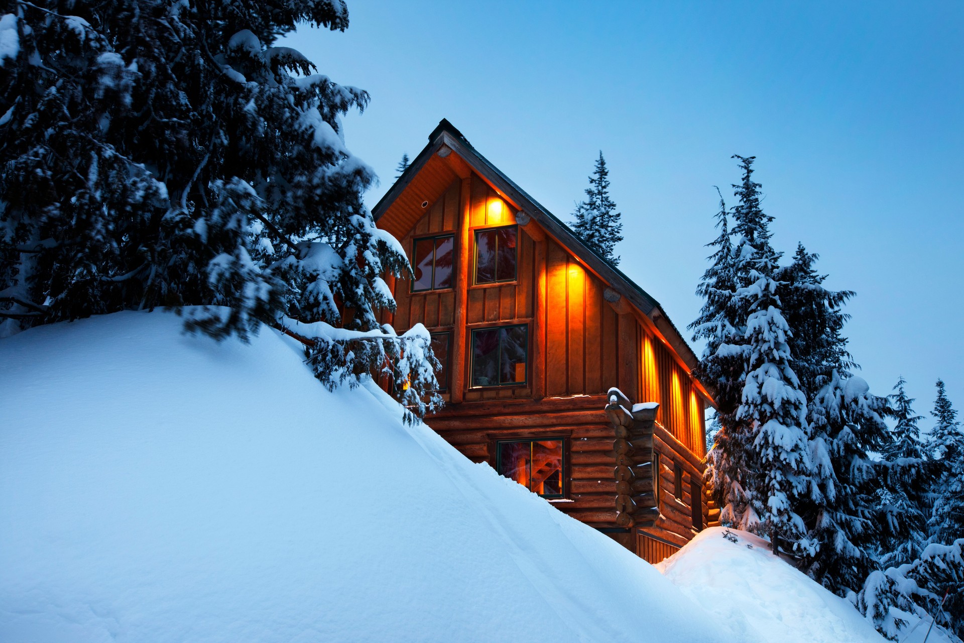 Log Cabin Winter